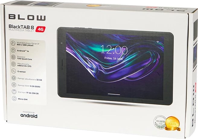 Tablet BLOW BlackTAB8, 8 inç, 3GB RAM, 32GB, 4G LTE, E zezë Tablet BLOW BlackTAB8, 8 inç, 3GB RAM, 32GB, 4G LTE, E zezë