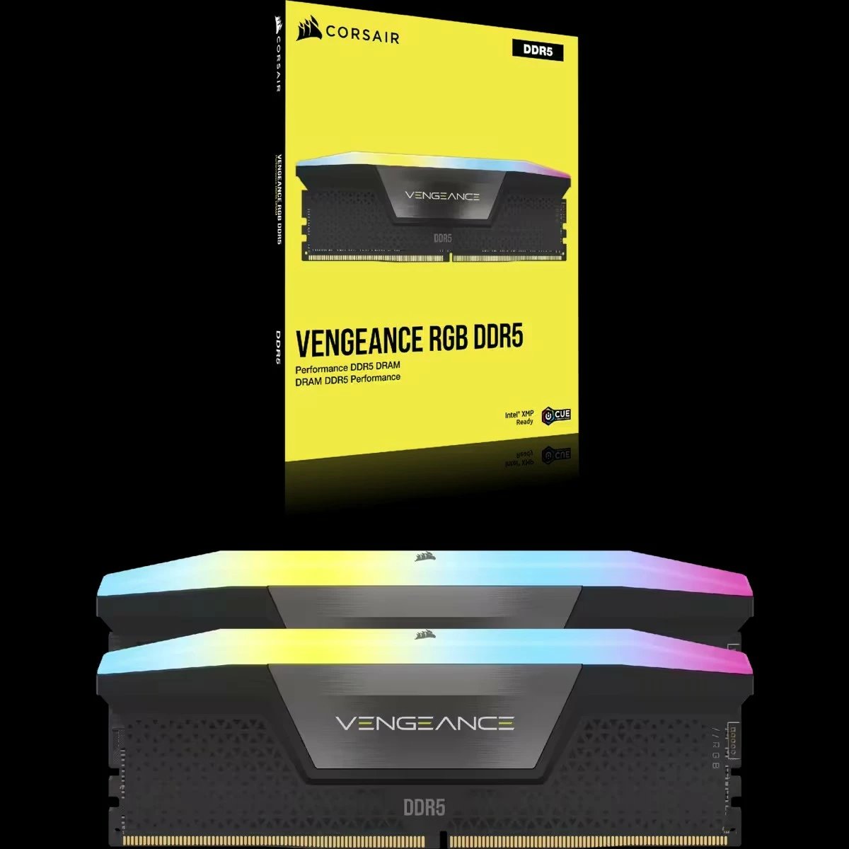 RAM Memorje Corsair Vengeance RGB 32GB (2x16GB) DDR5 6400MHz, e zezë