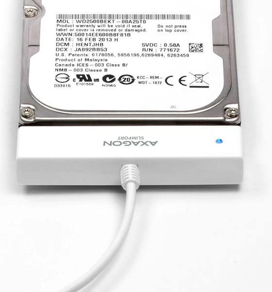 Kasë e jashtme AXAGON ADSA-1S për SSD/HDD 2.5", USB 2.0, e bardhë