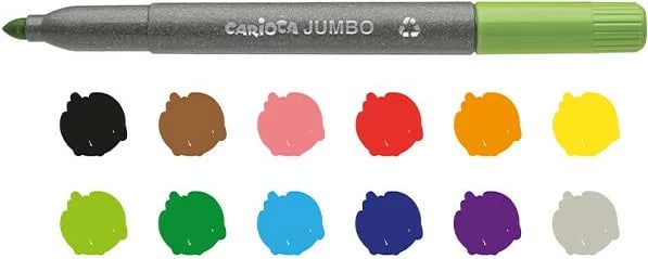 Markerë Jumbo Carioca EcoFamily 12 Ngjyra
