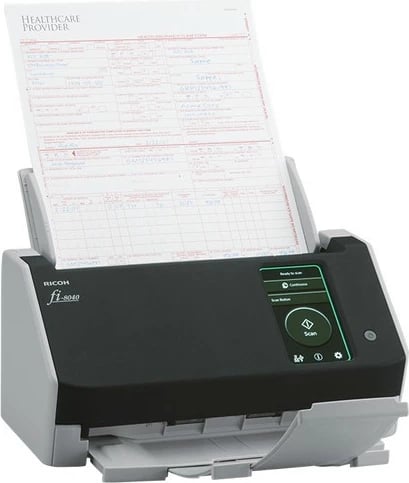 Skaner Ricoh fi-8040, 210 x 297 mm, 600 x 600 DPI, 24 bit, 8 bit, 40 ppm, 80 ipm