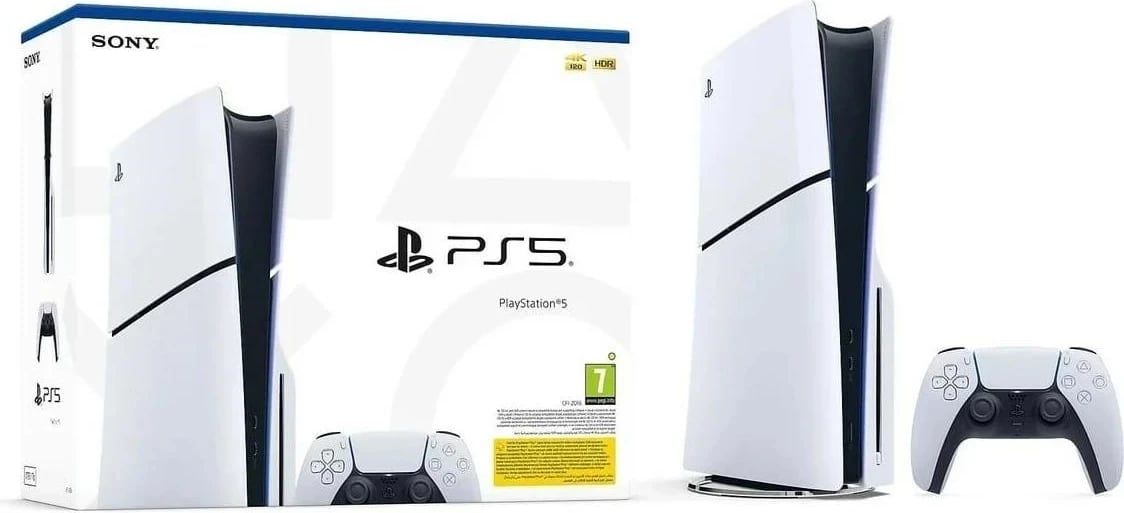 Konsolë lojërash Sony PlayStation 5 Slim 1TB me DualSense, Bardhë