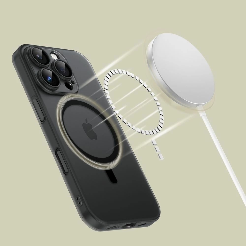 Mbështjellës Tech-Protect MagSlim MagSafe për iPhone 16 Pro Max, gjysmë-transparent