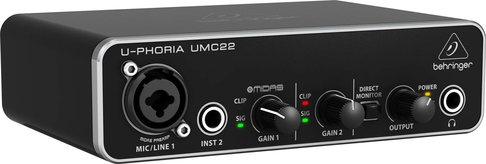 Audio interface Behringer UMC22, e zezë Audio interface Behringer UMC22, e zezë
