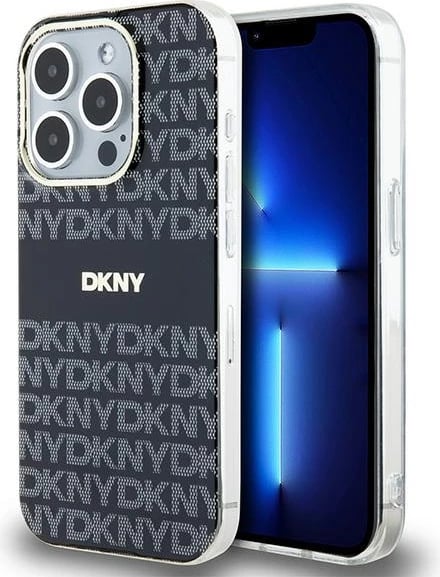 Mbështjellës DKNY IML Mono & Stripe MagSafe për iPhone 13 Pro Max, i zi