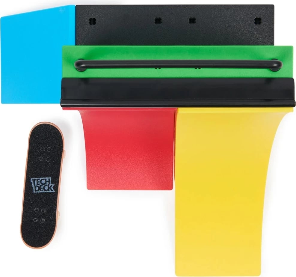 Set rampash Tech Deck Competition Wall 2.0 X-Connect Park Creator, me fingerboard ekskluziv, shumëngjyrësh