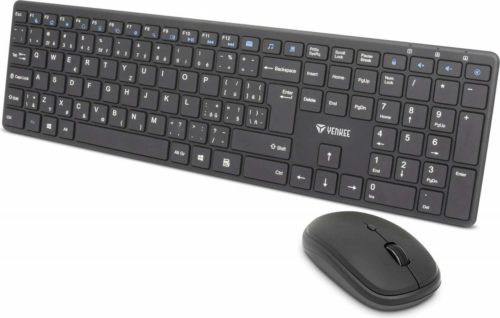 Set wireless tastierë + maus Yenkee YKB 2008CS, i zi
