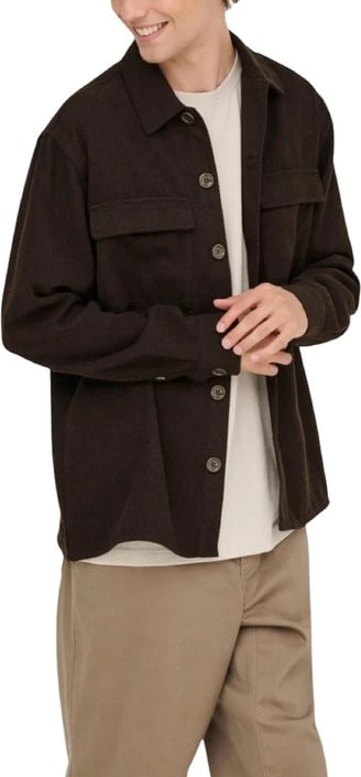 Këmishë Only & Sons për meshkuj, kafe