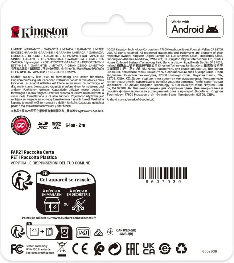 Kartelë memorie Kingston Canvas Select Plus Gen3, 1TB, SDXC, Class10, UHS-I, V30, 150MB/s