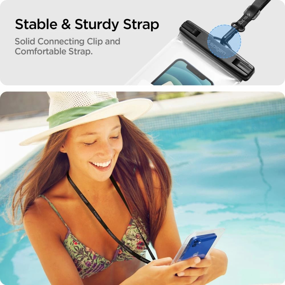 Mbështjellës Spigen Aqua Shield A601, IPX8, universal, 2 copë, transparent