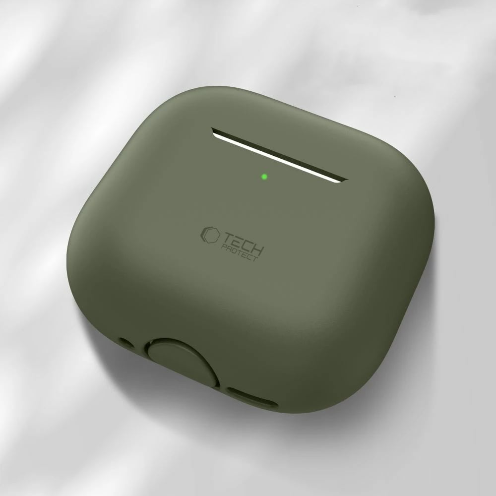 Mbështjellës silikoni Tech-Protect për AirPods 4, i gjelbër