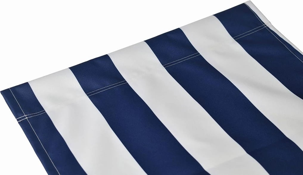 Shezlong kopshti/plazhi palueshëm, Baby Mix, dru ahu, 3 pozicione, gjerësi 44 cm, blu e bardhë