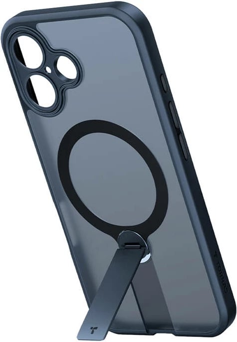 Mbështjellës Torras Pstand Spin për iPhone 16 Plus, i zi