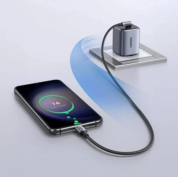 Kabllo USB-C UGREEN 50122B, 0.5m, 60W, Gri