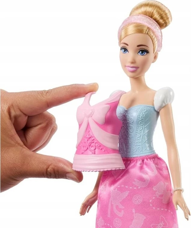 Kukull Disney Princess Cinderella 2-in-1, Mattel JCR95 me dy veshje dhe aksesorë