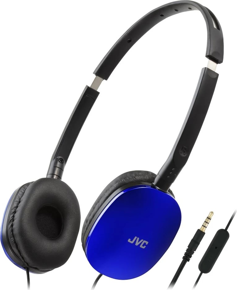 Kufje JVC HA-S160M-AU, me mikrofon, 1.2m kabllo, kaltër