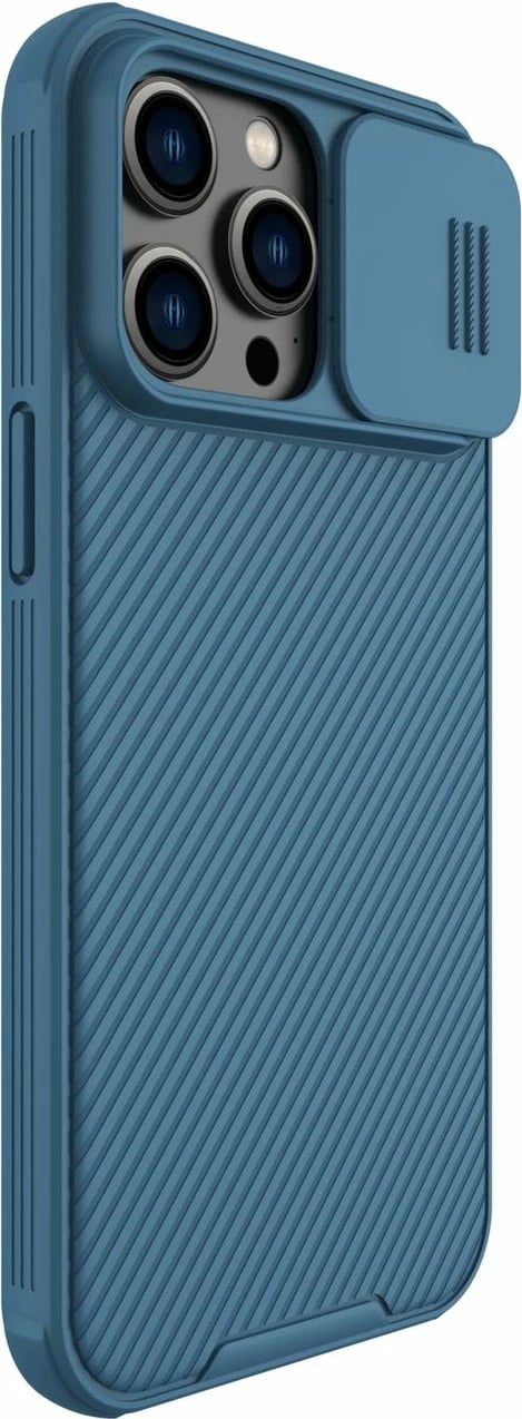 Mbështjellës Nillkin CamShield Pro për iPhone 14 Pro Max, me kapak kamere, Kaltër