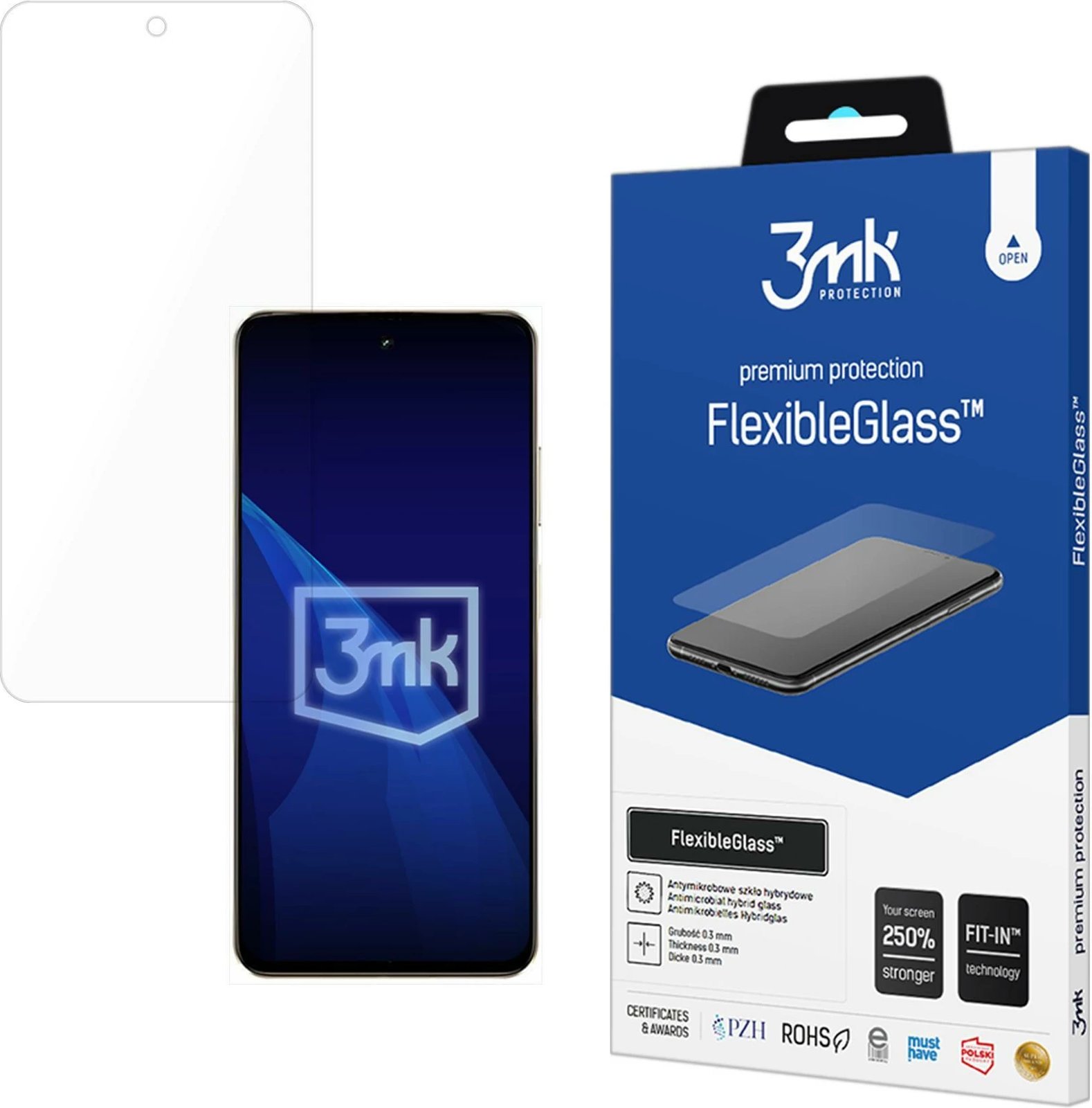 Mbështjellës xhami hibrid 3mk FlexibleGlass për Realme V60 Pro