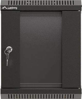 Kasë RACK Lanberg 10" 6U 300x300, e zezë, dyer xhami