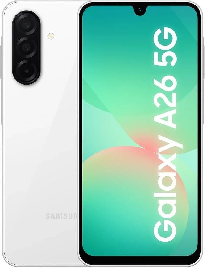 Celular Samsung Galaxy A26, 6.7", 8+256GB, 5G, i bardhë