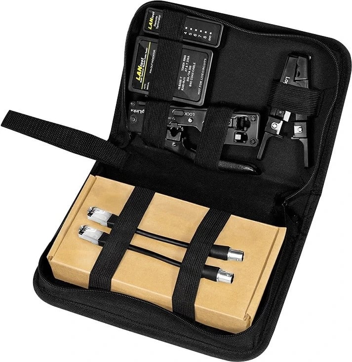 Set i Veglave për Rrjet Logilink WZ0070, për kabllot Cat.6A dhe Cat.7, ngjyrë e zezë