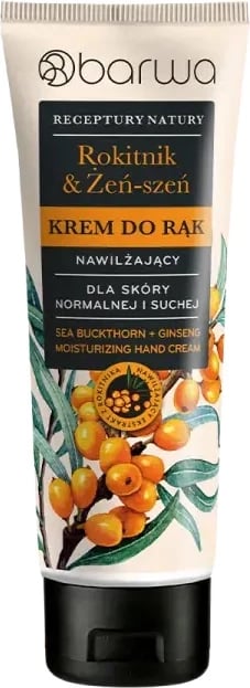 Krem për duar Barwa Nature's Recipes frutë deti + xhensen 100ml
