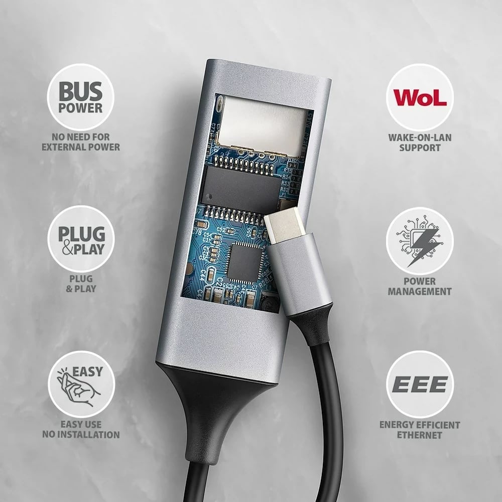 Adapter rrjeti AXAGON ADE-TXPD, Ethernet 1000 Mbit/s, Gri