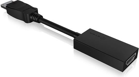 Adapter video ICY BOX IB-AC508a, DisplayPort në HDMI, 4K, i zi