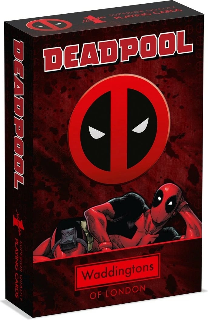 Letra loje Waddingtons Deadpool, 52+2, tematikë Marvel, kuqe