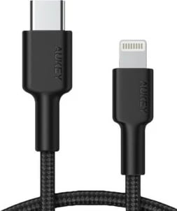 Kabllo AUKEY CB-CL02, USB-C në Lightning, 1.2m, Najlon, E zezë