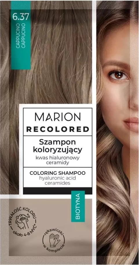 Shampon ngjyrues për femra Marion 6.37 Cappuccino, 35ml