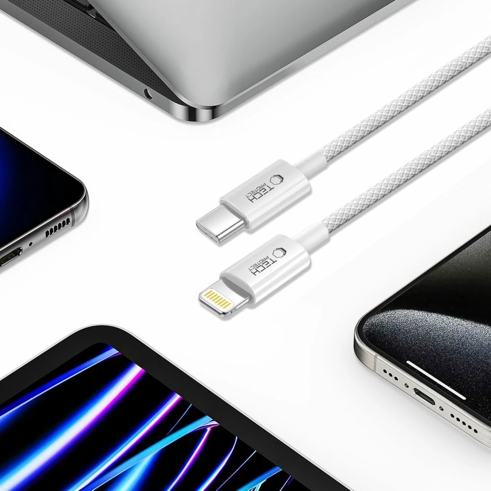 Kabllo karikimi Tech-Protect UltraBoost, USB-C në Lightning, 100 cm, Gri
