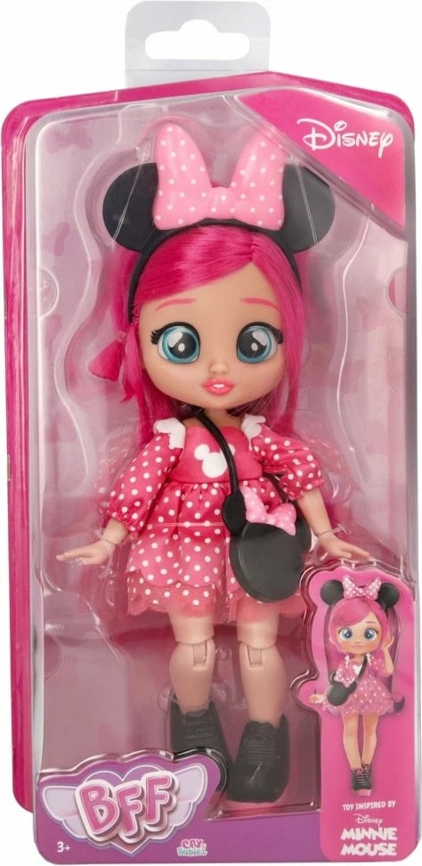 Kukull Cry Babies BFF Disney Minnie, Tm Toys, IMC921429, plastikë, rozë