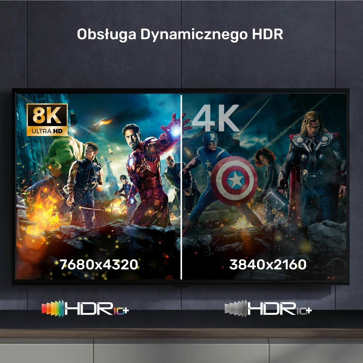 Kabëll HDMI Unitek 2.1 8K 60Hz, 3m, zi