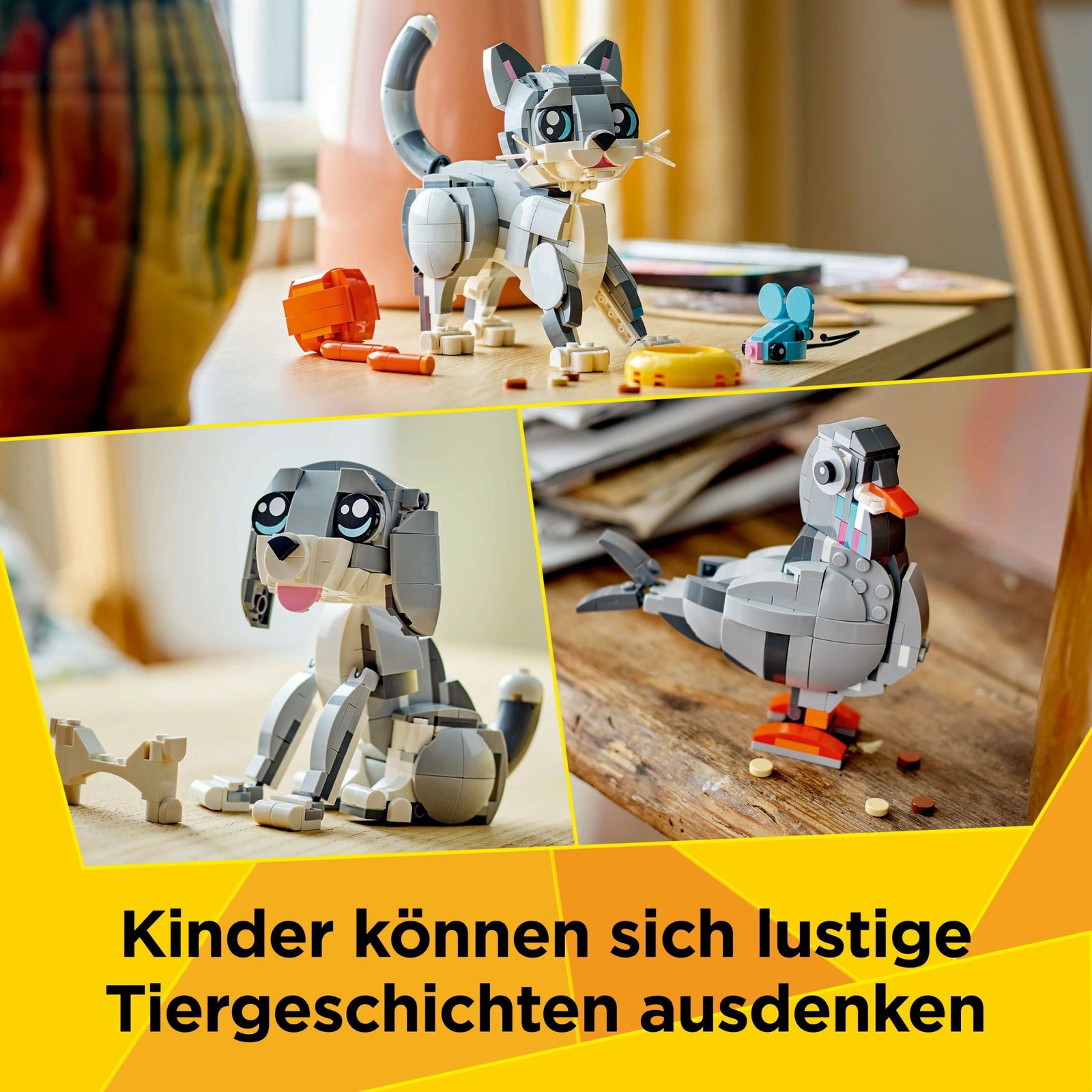 Set ndërtimi LEGO Creator Graue Katze 31163, multikolor
