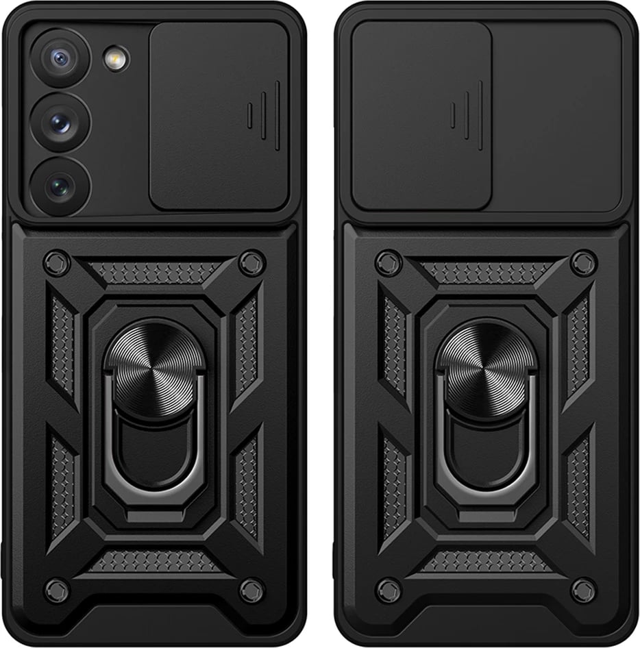 Mbështjellës Hurtel Hybrid Armor Camshield për Samsung Galaxy S23, i zi