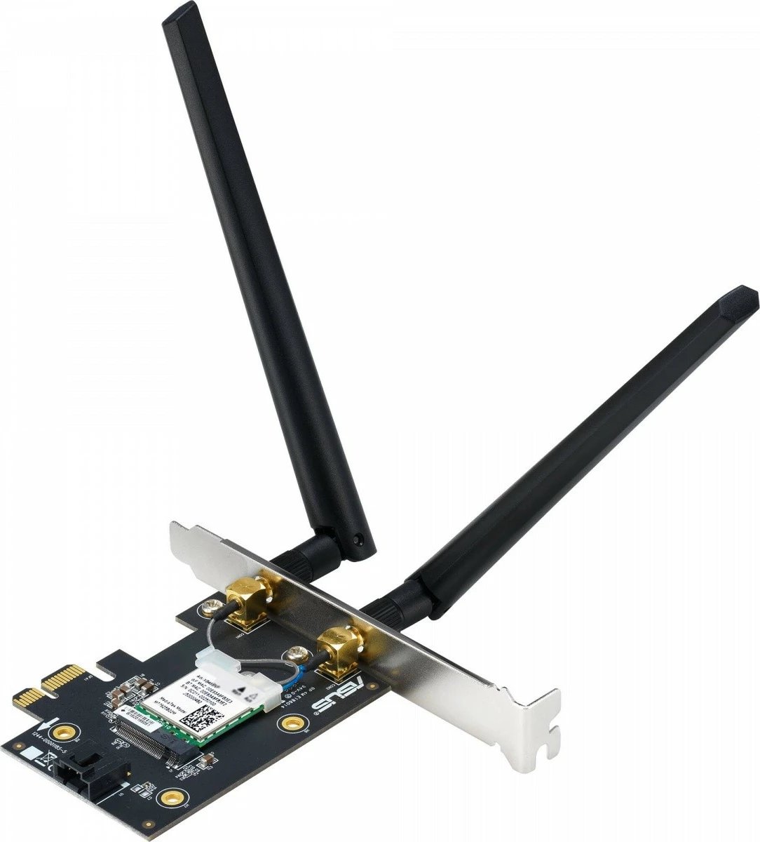 Kasë rrjeti WiFi Asus PCE-BE6500, PCIe, WiFi 7, Bluetooth 5.4, me 2 antena, e zezë Kasë rrjeti WiFi Asus PCE-BE6500, PCIe, WiFi 7, Bluetooth 5.4, me 2 antena, e zezë