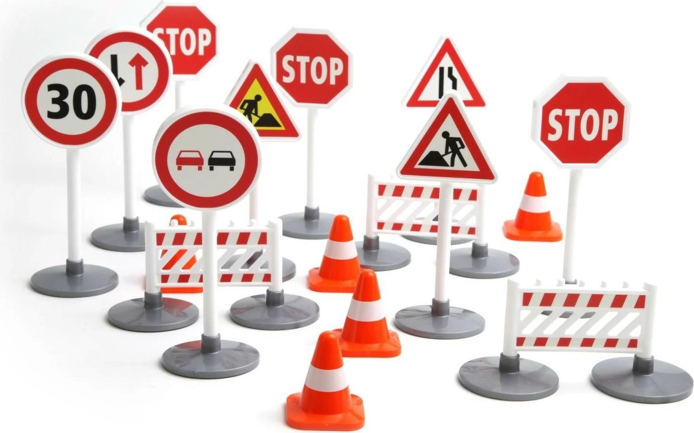 Set shenja trafiku lodër Lena 17 copë, shumëngjyrëshe, 16 cm Set shenja trafiku lodër Lena 17 copë, shumëngjyrëshe, 16 cm