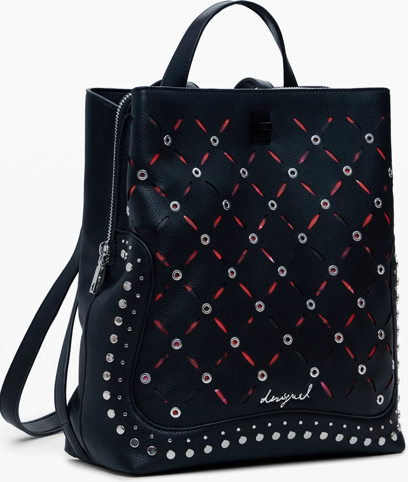 Shpinore DESIGUAL Yankee Metal Patch Sumy Mini Backpack femra e zezë