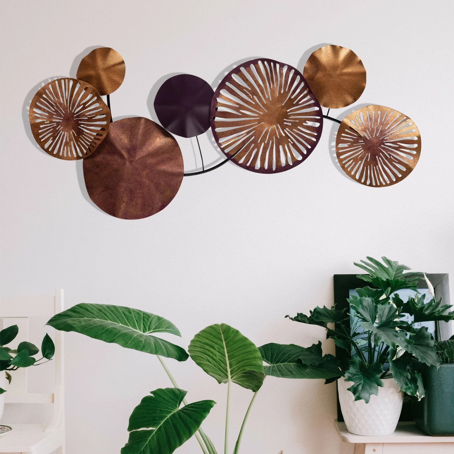 Aksesor dekorativ metalik për mur, Wallity Astrid, CH102-2