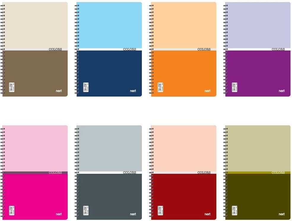 Bllok shënimesh spiral Next 17x25cm, 1 temë, shumëngjyrësh