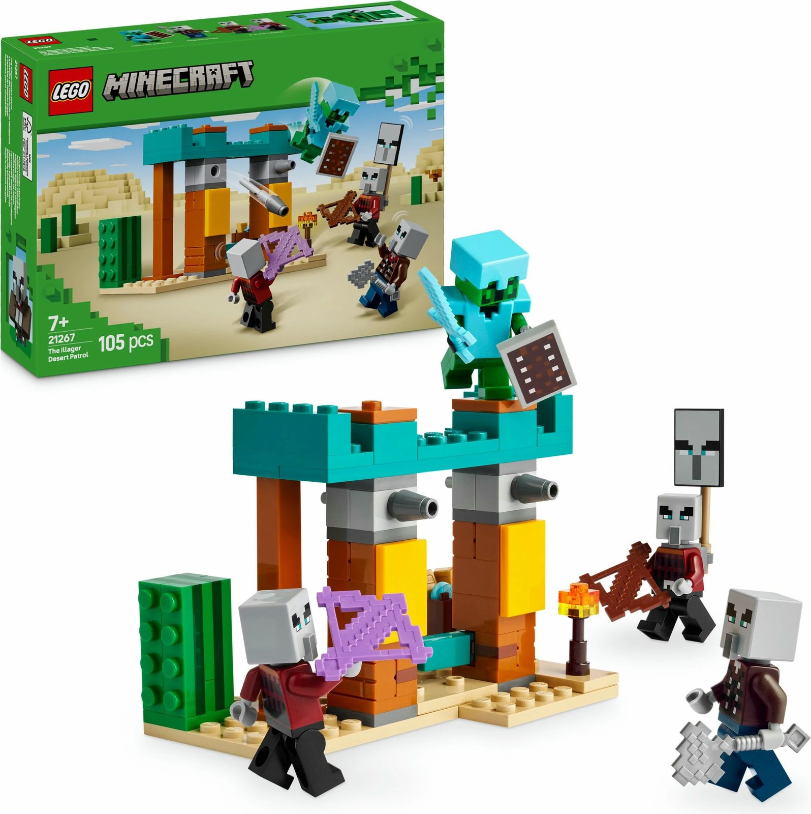 Set ndërtimi LEGO Minecraft 21267, 105 pjesë, shumëngjyrësh