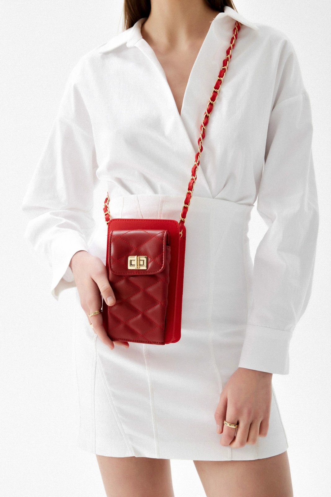 Çantë crossbody Lucky Bees, e kuqe, 305