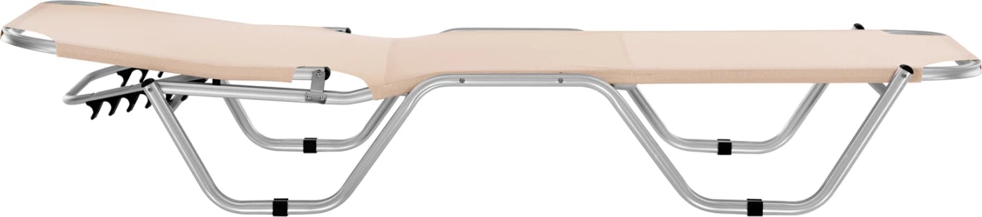 Shezlong profesional alumini FH5071.60 ngjyrë krem 60x195x30 cm