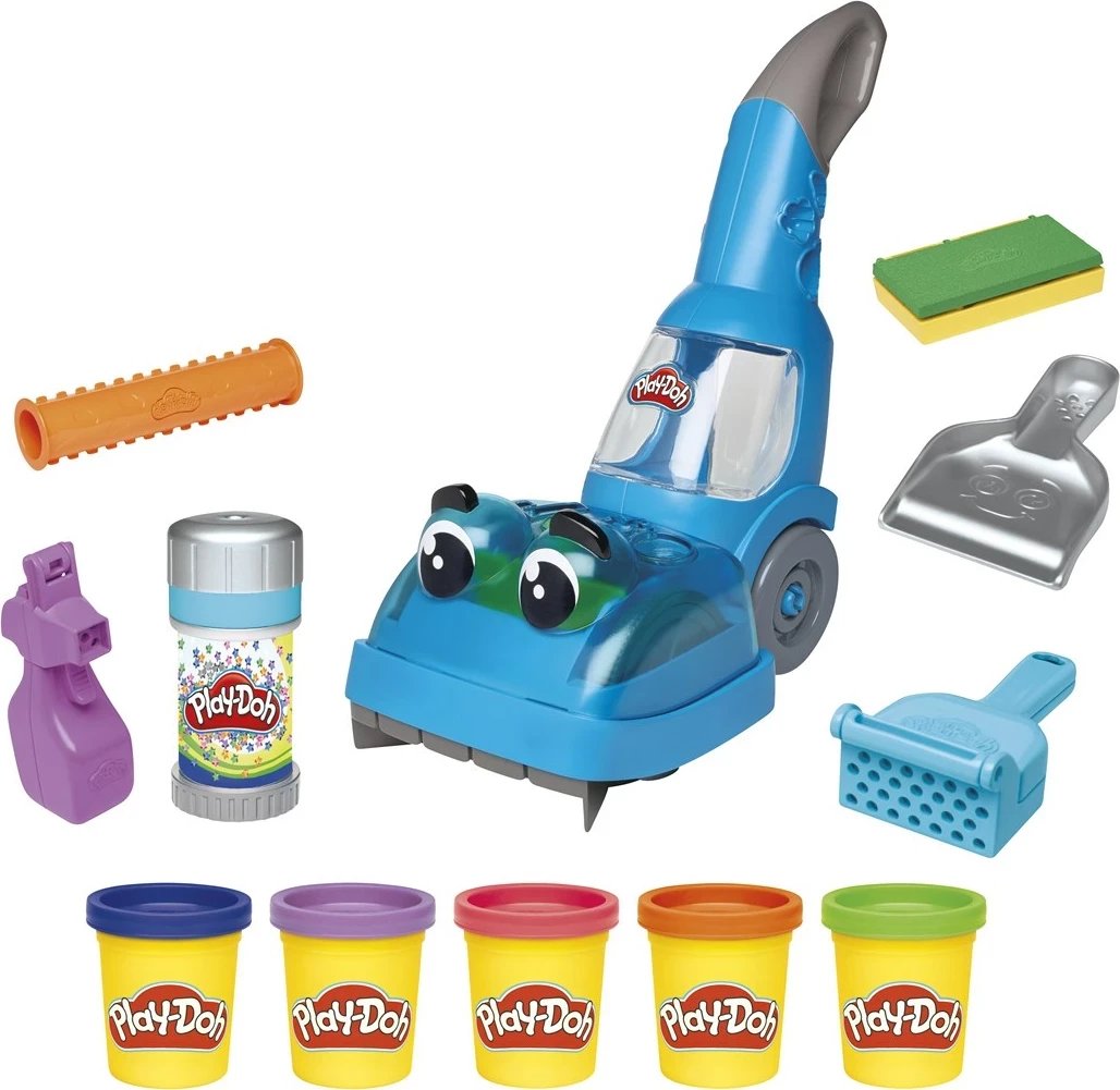 Set lodrash Play-Doh Zoom Zoom Vacuum & Cleanup, Hasbro, shumëngjyrësh