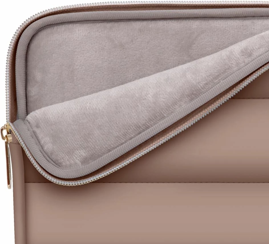 Kasë laptopi Tech-Protect Puffy 15-16", me çantë aksesorësh, Kafe