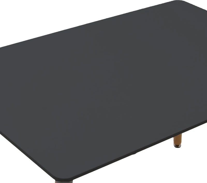 Tavolinë me karrige Natali-Noor, set 5 copë, MDF e bardhë-bezhë-e zezë, 120x80x76cm