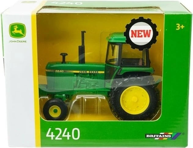 Lodër traktor TOMY Britains John Deere 4240, model 43376, e gjelbër