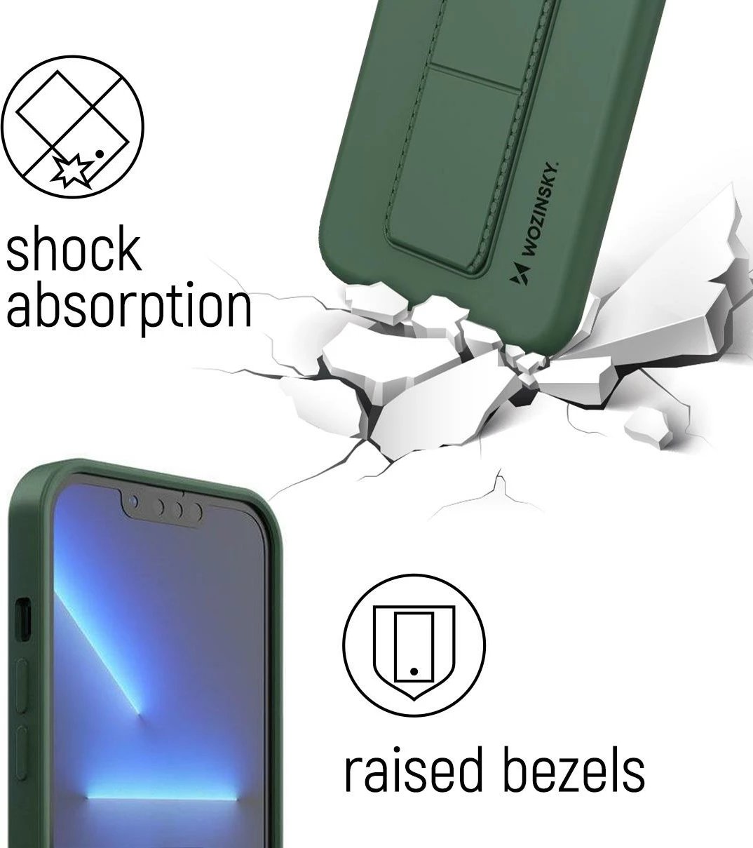 Mbështjellës Wozinsky Kickstand Case për iPhone 12 Pro Max, silikon, rozë