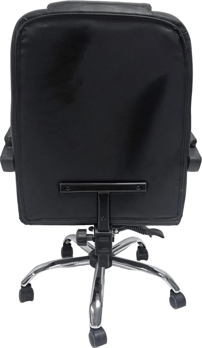 Karrige zyre LAGOM FH1198, PVC e zezë, bazë kromi metalike, kornizë najloni e zezë, 63x51x115H cm